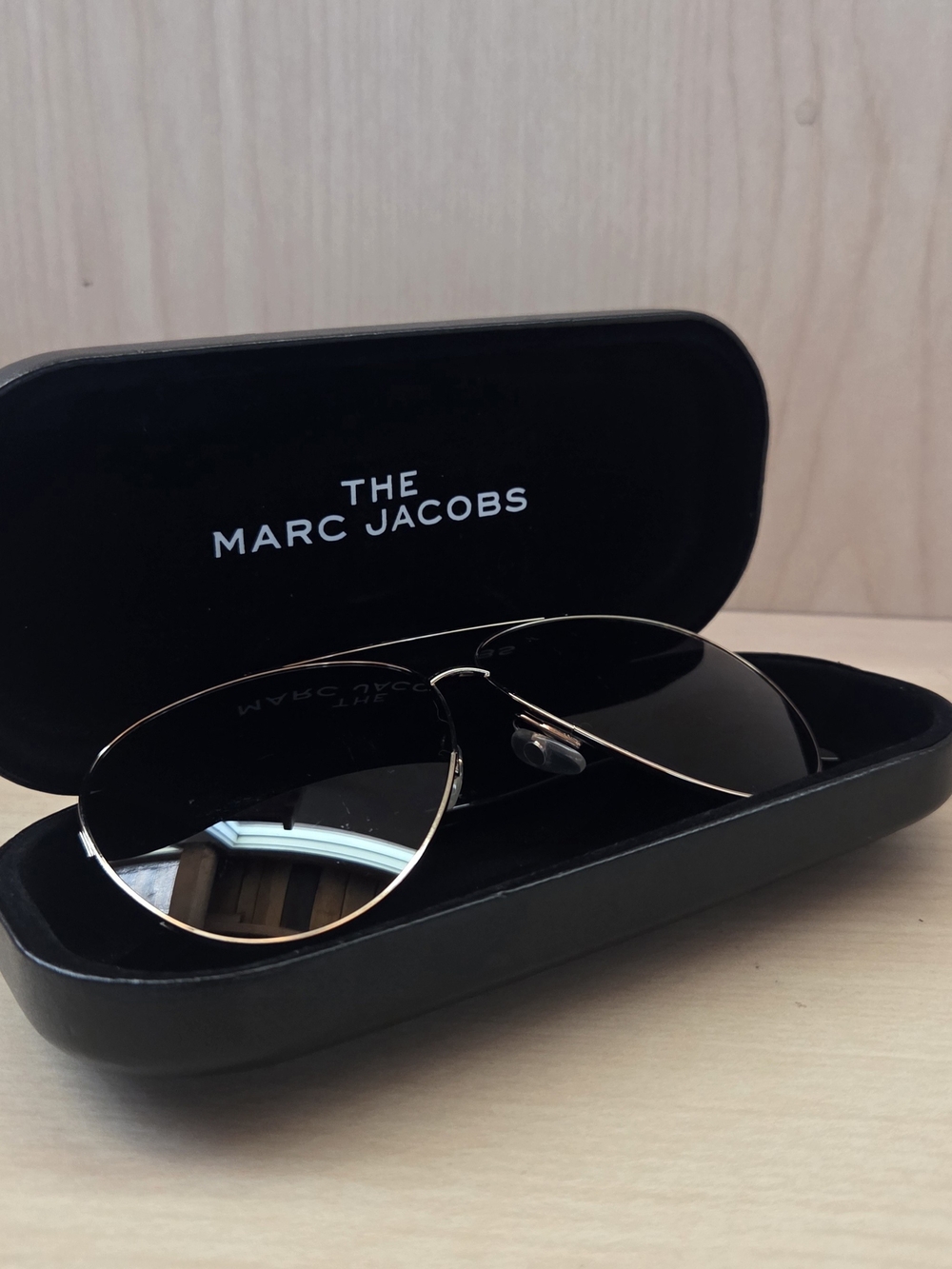 Marc Jacobs Aviator Sunglasses in Black and Gold